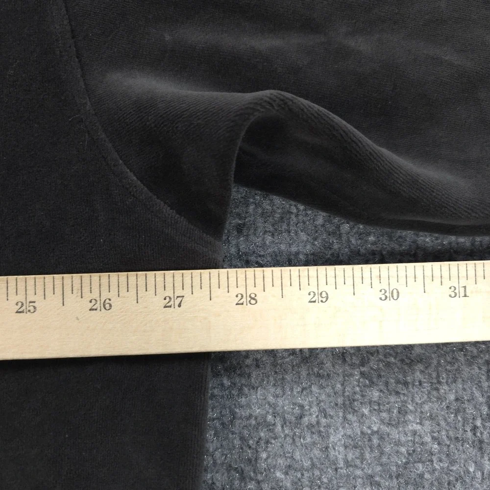 Vintage Jordan Sweatshirt Mens XL Black Velour 1/4 Zip Henley 23 Logo Basketball